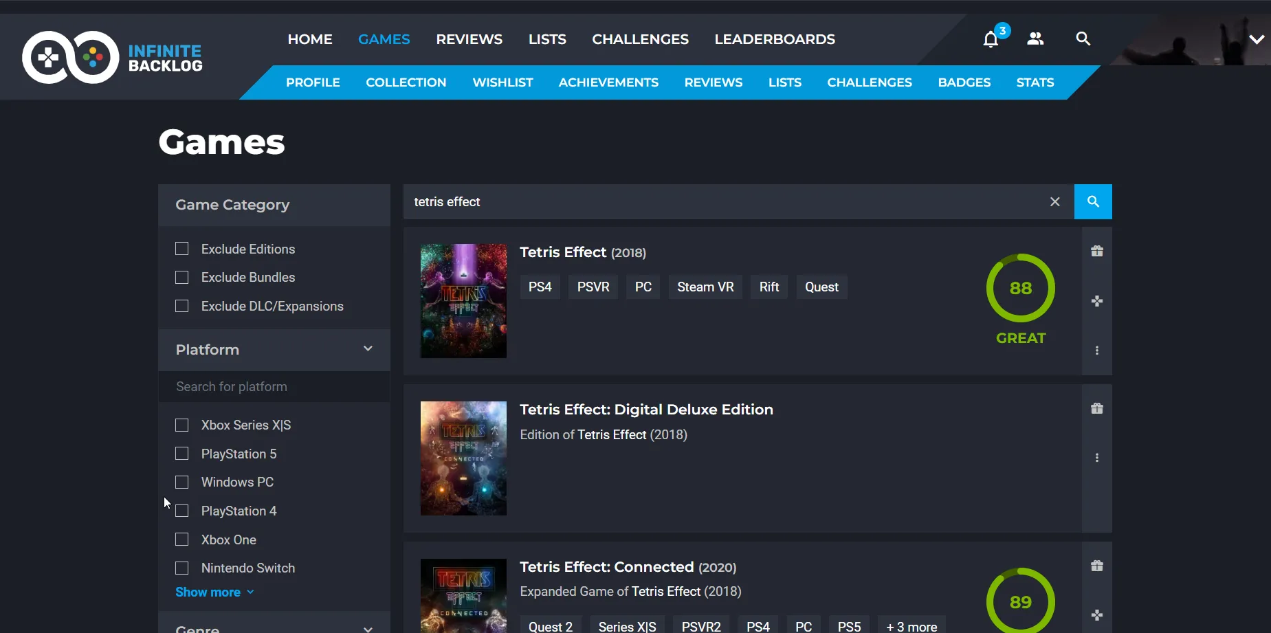 search results in ib
