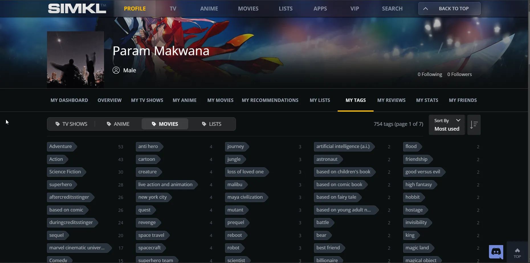 single list in simkl